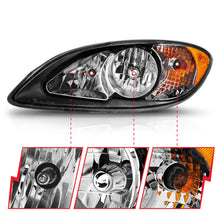 Cargar imagen en el visor de la galería, ANZO 2008-2016 International Prostar Crystal Headlights Black Housing (OE Replacement)