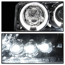 Cargar imagen en el visor de la galería, Faros delanteros de proyector LED Halo LED cromados Spyder GMC Sierra 1500/2500/3500 99-06 PRO-YD-CDE00-HL-C