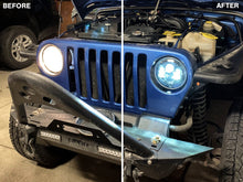 Cargar imagen en el visor de la galería, Raxiom 97-18 Jeep Wrangler TJ/JK Axial Series LED Daymaker Headlights- Black Housing (Clear Lens)