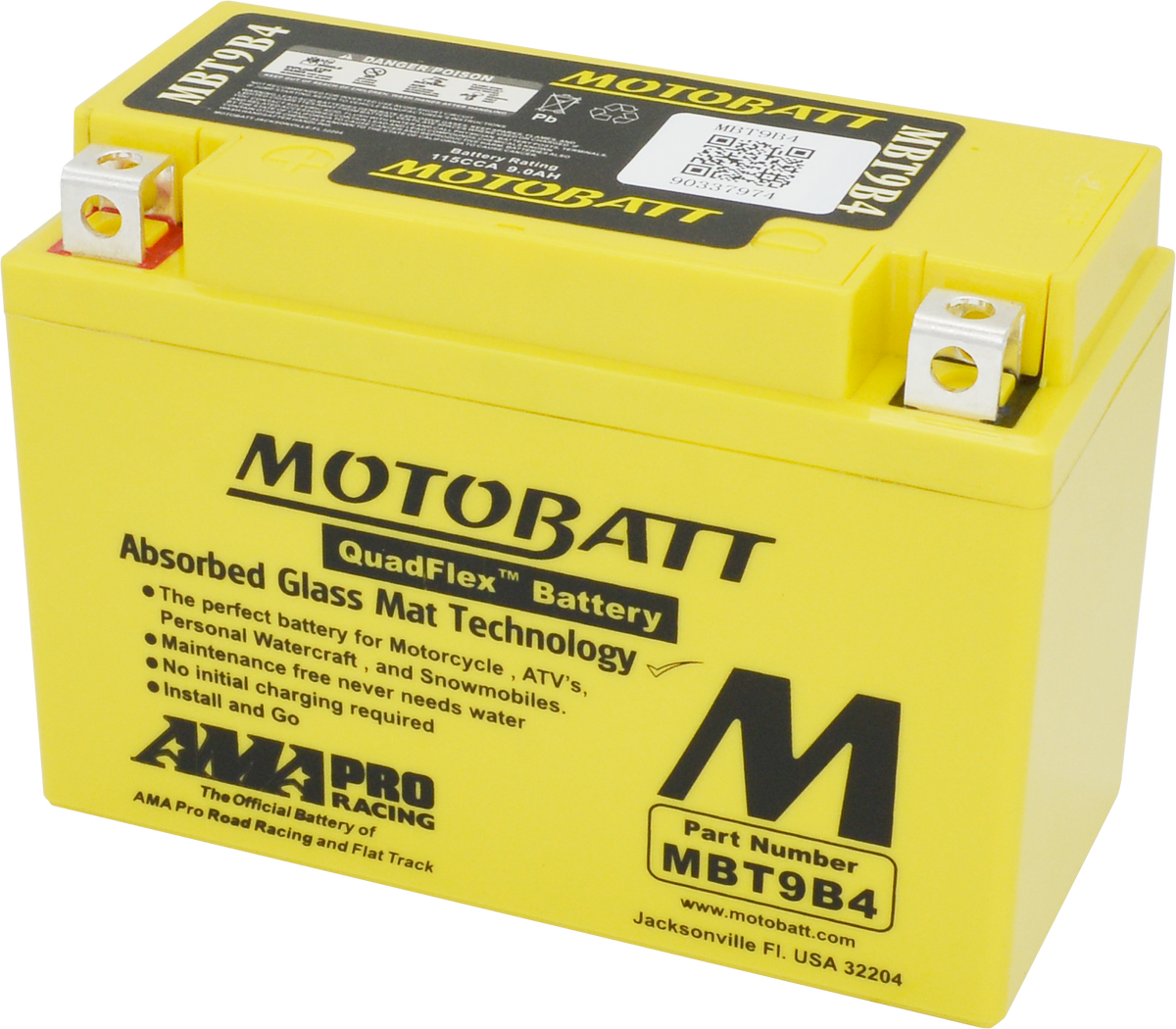 Motobatt Battery MBT9B4 Sealed Factory Activated