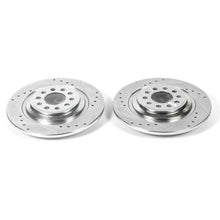 Cargar imagen en el visor de la galería, Power Stop 14-19 Jeep Cherokee Rear Evolution Drilled &amp; Slotted Rotors - Pair