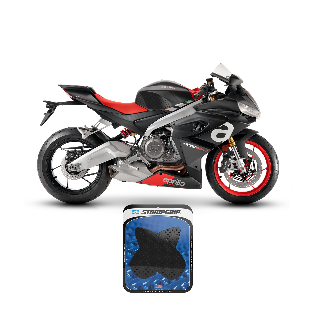 Stompgrip Tank PAD KIT Volcano Black APR (55-10-0181B)