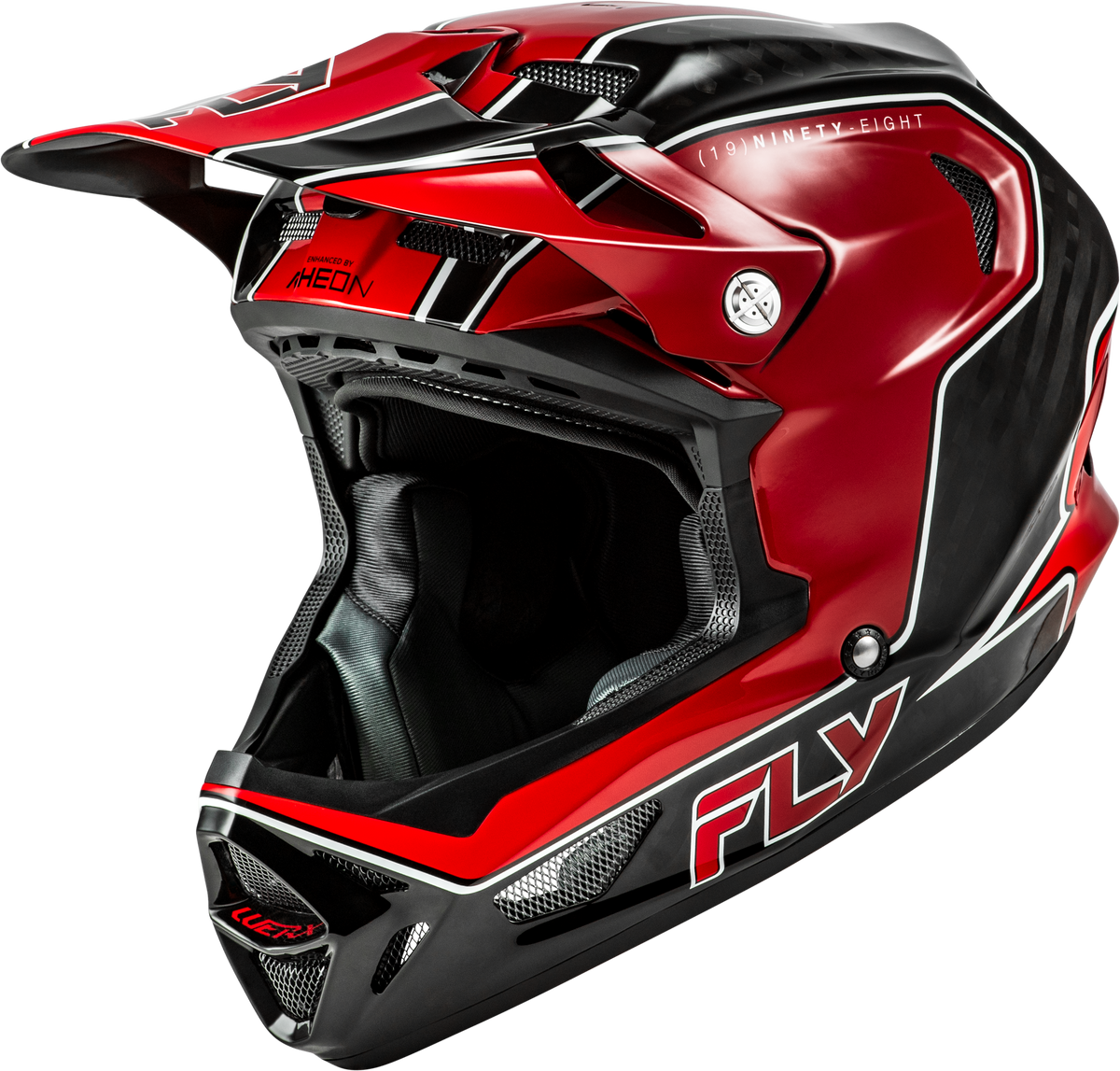 Fly Racing Werx-R Flow Carbon Helmet Black Carbon/RED MD (73-9231M)