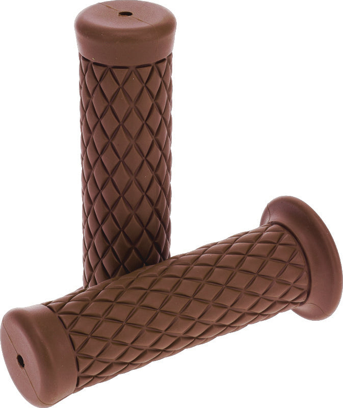 Bikers Choice 1 Inch Brown Quilted Grip