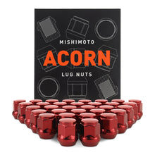 Cargar imagen en el visor de la galería, Mishimoto Steel Acorn Lug Nuts M14 x 1.5 - 32pc Set - Red