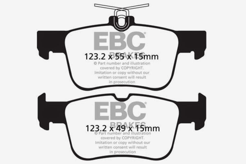 Pastillas de freno traseras EBC 13+ Ford Fusion 1.6 Turbo Yellowstuff