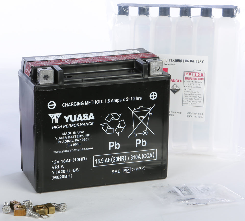 Yuasa Battery YTX20HL-BS Maintenance Free (YUAM620BH)
