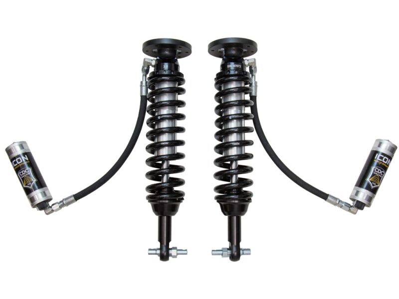 Amortiguadores de la serie 2,5 de 2,63 pulgadas y 2-2,63 pulgadas de ICON 2015 para Ford F-150 4WD frente al kit de amortiguadores tipo coilover RR CDCV