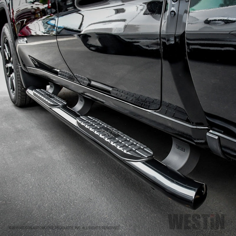 Westin PRO TRAXX 4 Oval Nerf Step Bars — Fits 2019-2024 Chevy Silverado/GMC Sierra 1500 Double Cab