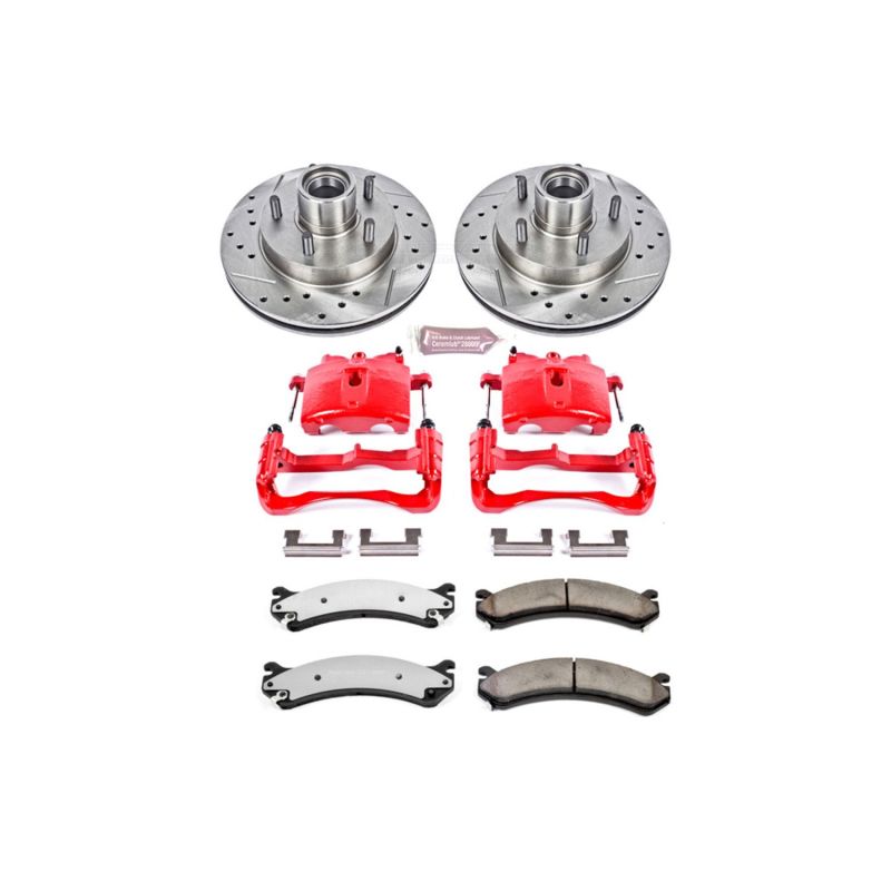 Power Stop Z36 Truck & Tow Front Brake Kit w/Calipers — Fits 07-10 GMC Sierra 3500 HD