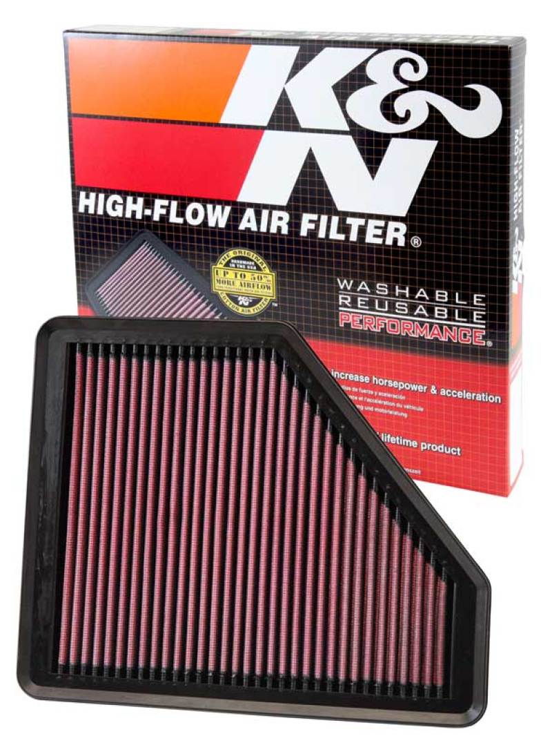 K&N 33-2958 Drop In Air Filter — Fits 2010-2012 Hyundai Genesis Coupe