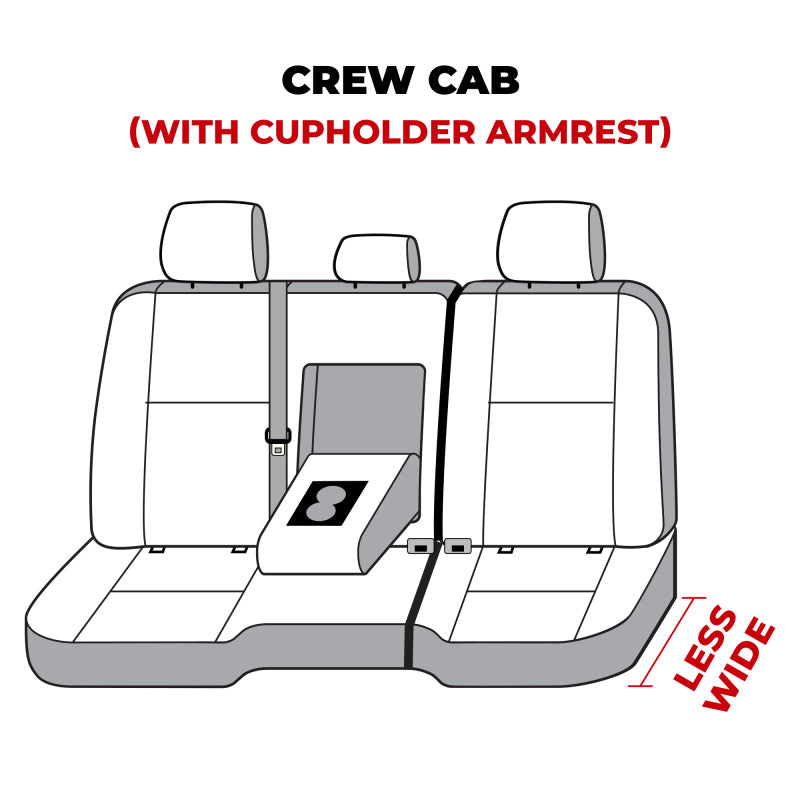 Covercraft Polycotton SeatSaver Custom Second Row Seat Covers - Charcoal — Fits 2011-2024 Dodge Ram