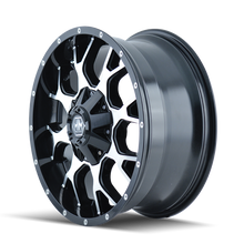 Cargar imagen en el visor de la galería, Mayhem 8015 Warrior 17x9 / 5x114.3 BP / 18mm Offset / 87mm Hub Black/Machined Face Wheel