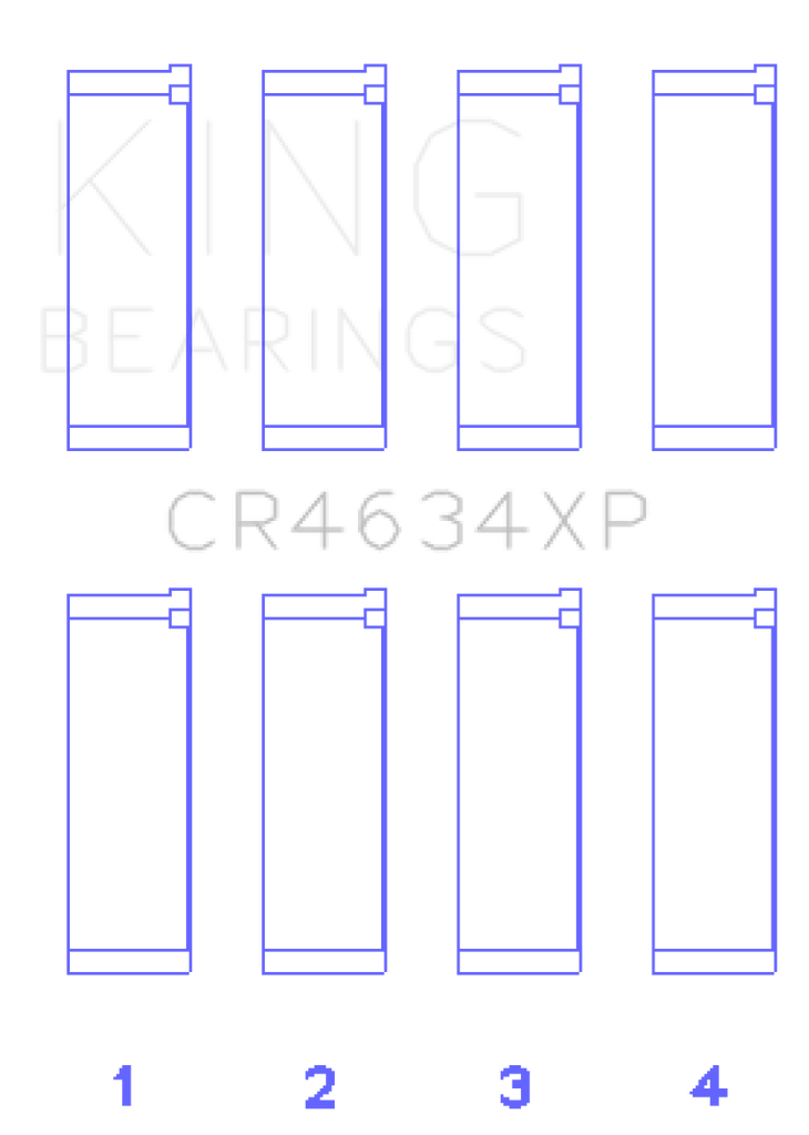 King Hyundai G4KF (Size 0.25) Connecting Rod Bearing Set