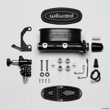 Cargar imagen en el visor de la galería, Wilwood HV Tandem M/C Kit w L/H Bracket &amp; Prop Valve - 1in Bore Black