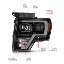 Cargar imagen en el visor de la galería, ANZO 2009-2014 Ford F-150 Projector Light Bar H.L Black Amber