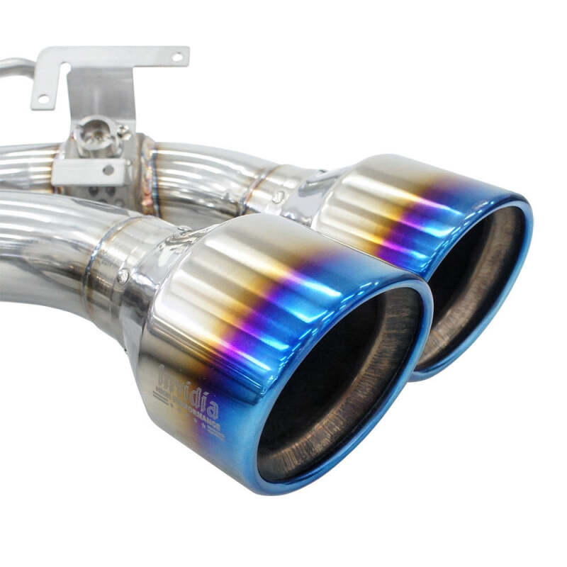 Invidia R400 Valved Cat-Back Exhaust System with Rolled Titanium Tips — Fits 2022+ VW Golf R MK8