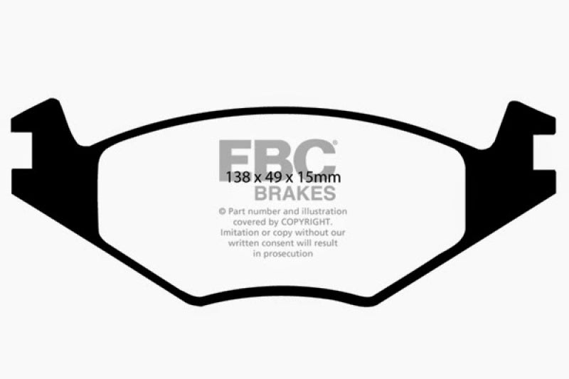 EBC 86-93 Volkswagen Cabriolet 1.8 Greenstuff Front Brake Pads