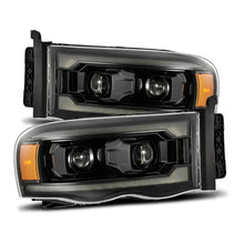 Cargar imagen en el visor de la galería, AlphaRex 02-05 Dodge Ram 1500 LUXX LED Proj Headlights Alpha Black w/Activ Light/Seq Signal