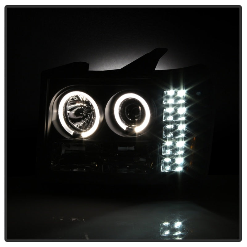 Proyector LED Halo Spyder GMC Sierra 1500/GMC Sierra Denali 08-13 - LED Blk PRO-YD-GS07-HL-BK