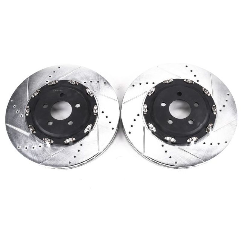 Power Stop Evolution Drilled & Slotted Brake Rotors Front Pair — Fits 2015-2020 Dodge Charger & Challenger