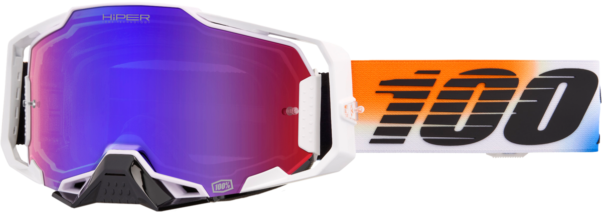 100-Percent Armega Hiper Goggle United Mirror RED/Blue Lens (50003-00021)