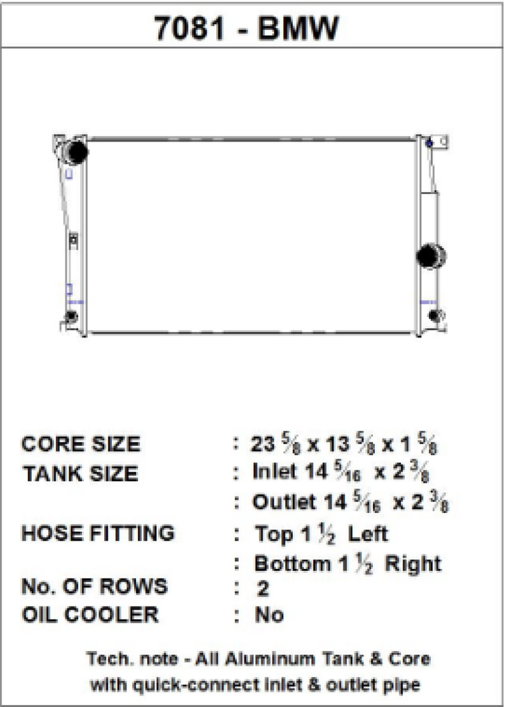 Radiador de transmisión automática CSF para BMW Serie 2 (F22/F23) / BMW Serie 3 (F30/F31/F34) / BMW Serie 4 (F32/F33/F36)