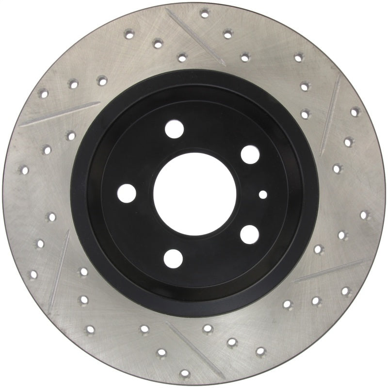 StopTech Power Slot Drilled & Slotted Rear Right Rotor — 2008-2014 Audi A4/A5/Q5