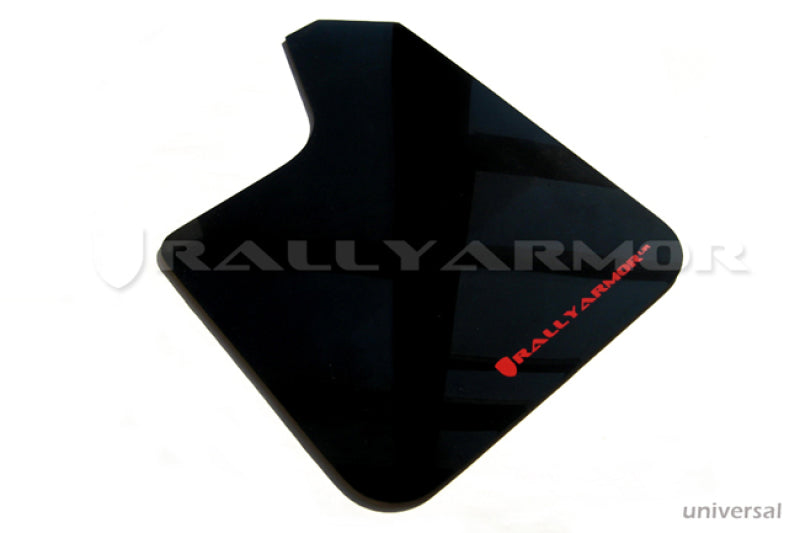 Rally Armor Universal Fit (No Hardware) Black UR Mud Flap w/ Blue Logo