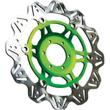 EBC 96-97 Kawasaki GPZ 1100 F1 ABS Model Front Green Vee Rotor