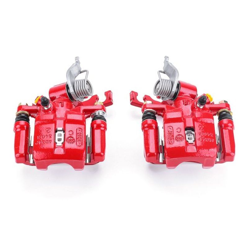 Pinzas traseras rojas Power Stop 98-02 Honda Accord con soportes (par)