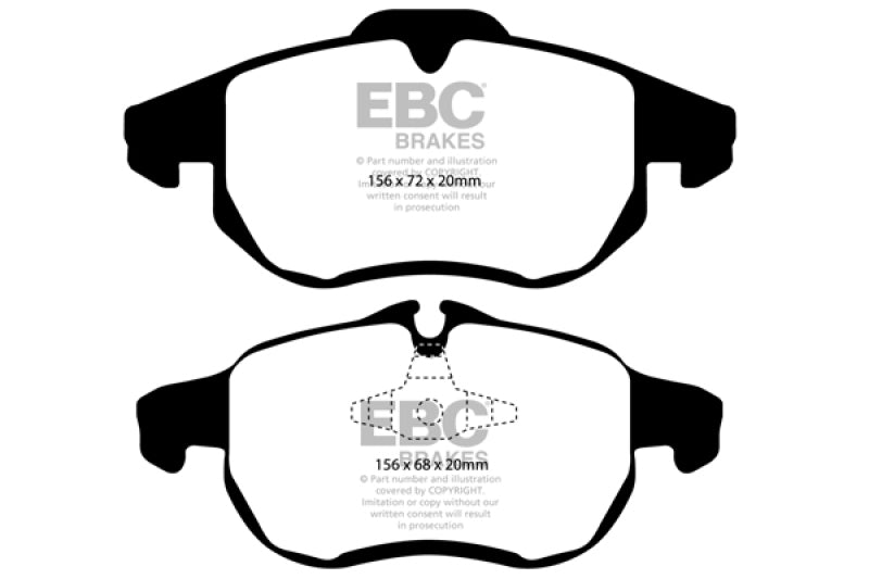 EBC 03 Saab 9-3 2.0 Turbo (Arc) Greenstuff Front Brake Pads