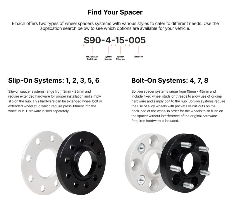 Eibach 17-23 Tesla Model 3 Long Range / 20-25 Tesla Model Y Long Range Pro-Spacer 30mm - Pair