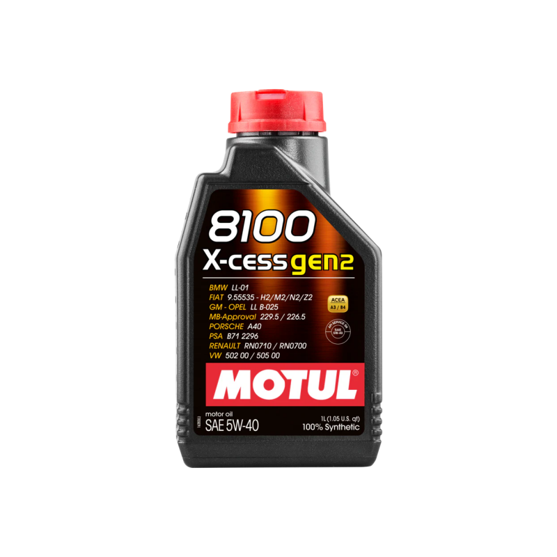 Motul 8100 X-CESS GEN2 5W-40 Synthetic Motor Oil - 1 Liter
