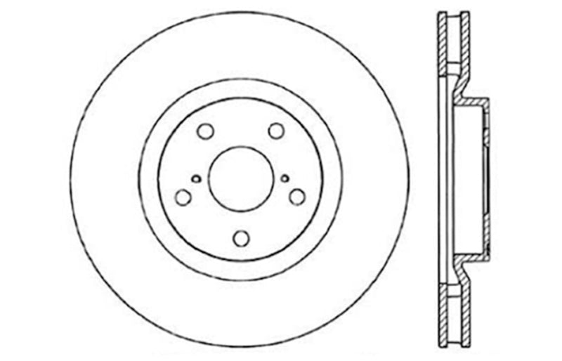 Rotor ranurado y perforado delantero izquierdo StopTech 5/93-98 Toyota Supra Turbo