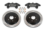 BMR 97-04 Chevrolet Corvette C5 Brake Kit For 15in Conversion Drilled & Slotted Rotors Black Caliper