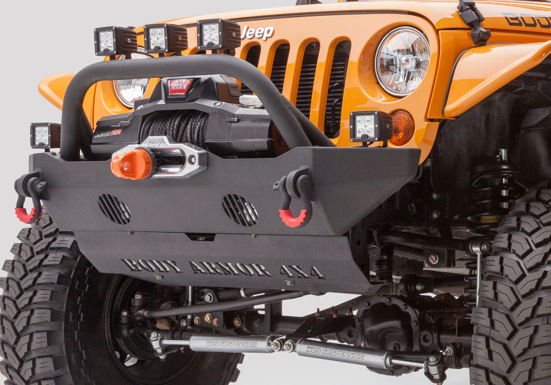 Body Armor 4x4 07-18 Jeep Wrangler JK Front Bumper Mid Stubby