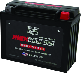 Twin Power YTX-24HL High Performance Battery Replaces H-D 66010-82A Made in USA