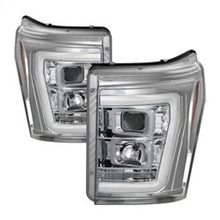 Cargar imagen en el visor de la galería, Spyder 11-16 Ford F-250/F-350 V2 Projector Headlights - Light Bar DRL - Chrome PRO-YD-FS11V2-LB-C