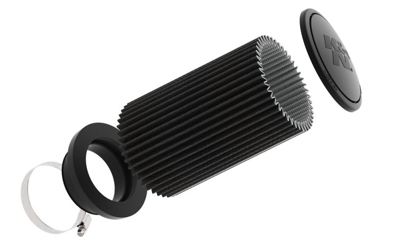 K&N Universal Black Air Filter - 4" Flange, 6" Base, 5.25" Top, 9.25" Height