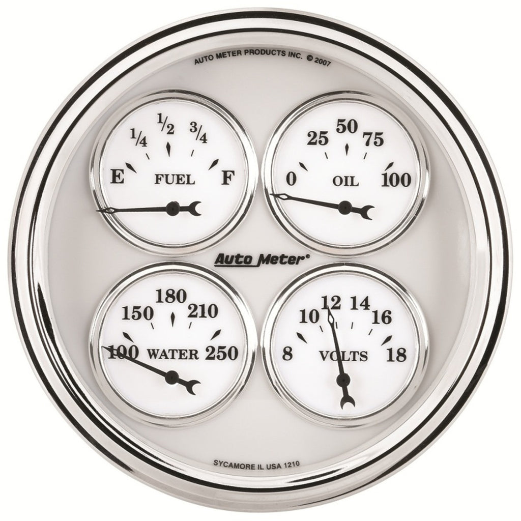 Autometer Carbon Fiber Quad Gauge 5in. 240Ohm (E) - 33Ohm (F) Electric