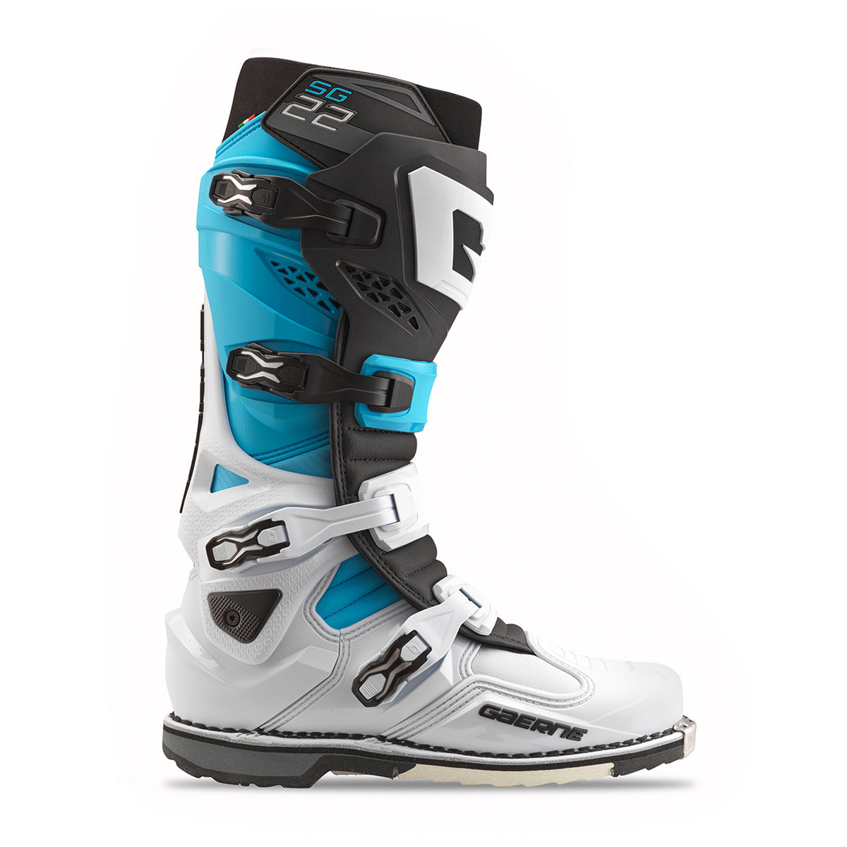 Gaerne SG22 Boots LE White/Black/Light Blue 11 (2262-003-46)