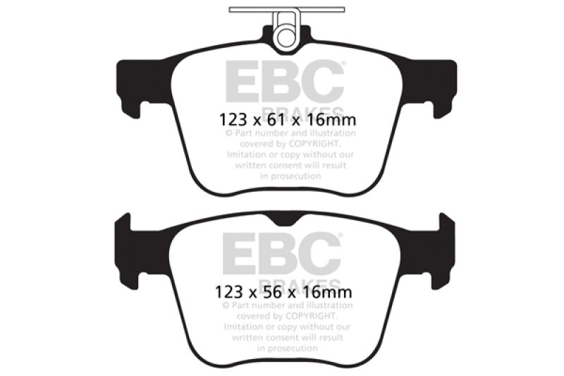 Pastillas de freno traseras EBC 14-20 Audi S3 2.0 Turbo Yellowstuff