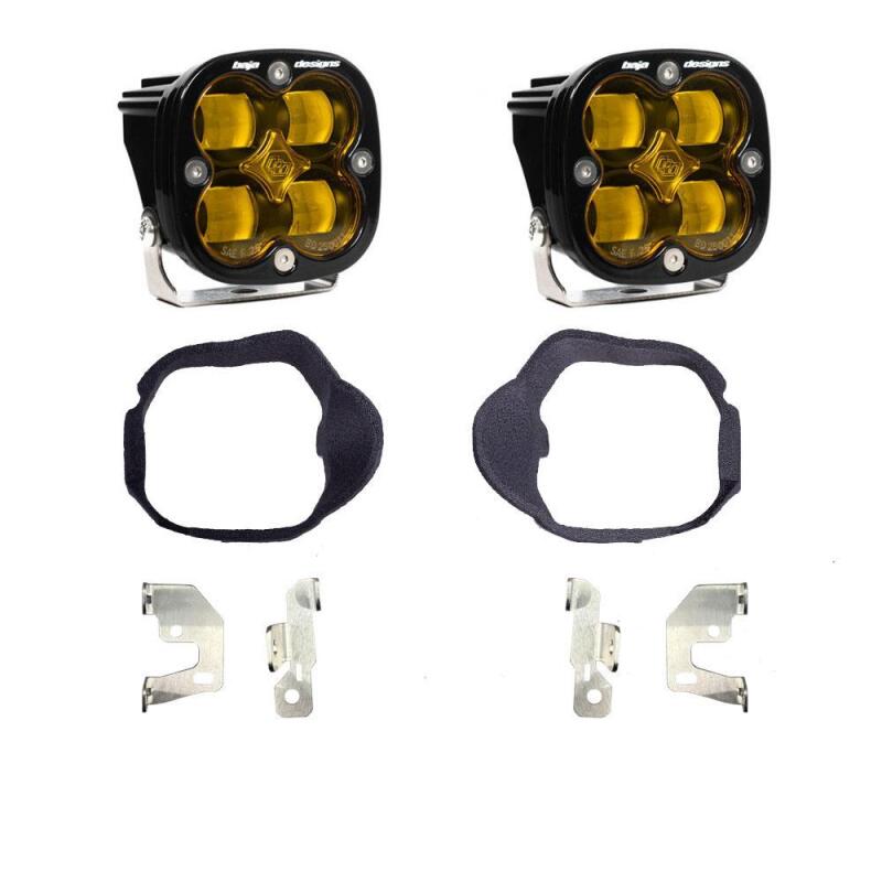 Baja Designs Squadron SAE Fog Pocket Light Kit - Amber — Fits 2014-2018 Mercedes Sprinter Van