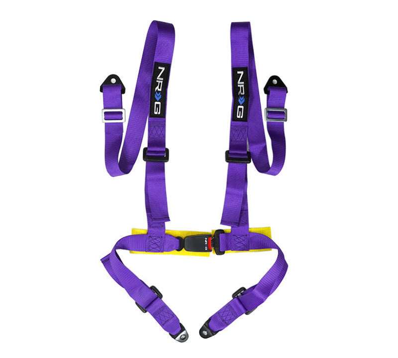NRG 4 Point Seat Belt Harness Buckle Lock - Purple — Universal Fit