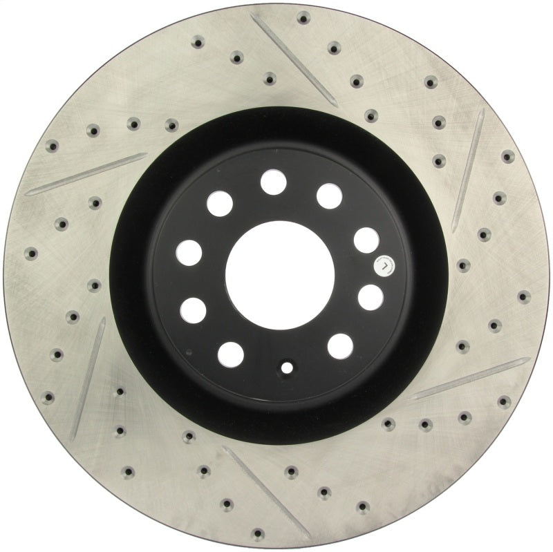 StopTech Slotted & Drilled Left Front Rotor — Fits 2009-2010 VW CC VR6, 2006-2008 VW Passat VR6