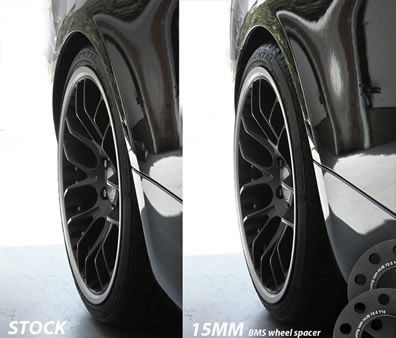 Mini Cooper R60 Countryman & R61 Paceman Wheel Spacers by BMS w/10 Black Extended Wheel Bolts (Pair, 2 Wheels) - view 3