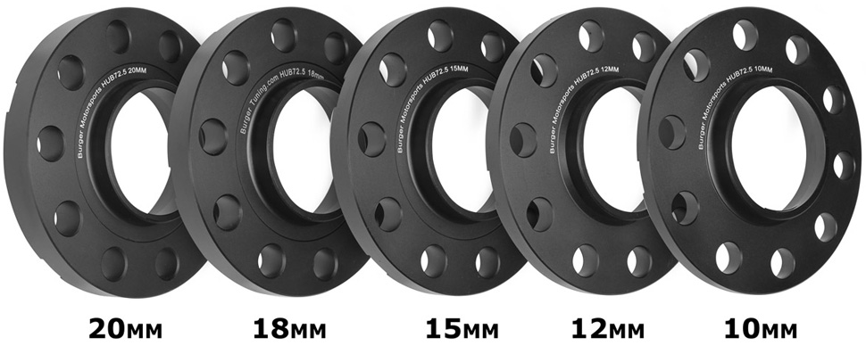 Mini Cooper R60 Countryman & R61 Paceman Wheel Spacers by BMS w/10 Black Extended Wheel Bolts (Pair, 2 Wheels) - view 2