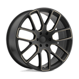 Black Rhino Wheels BRKUN 22X9.5 6X5.5 M-BLK-DDT-MILL 25MM