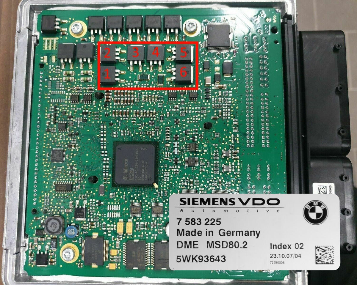 N54 MSD80 ECU IRF644 MOSFET - view 3